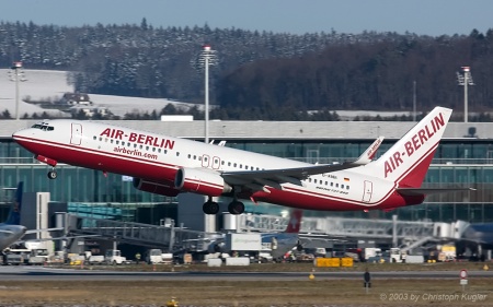 Boeing 737-86J | D-ABBI | Air Berlin | Z&UUML;RICH (LSZH/ZRH) 24.12.2003