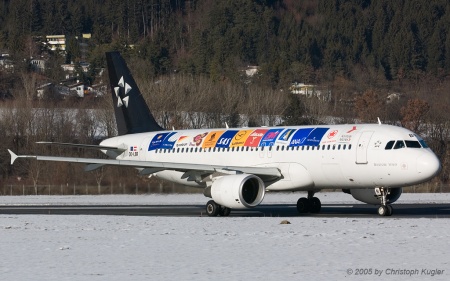 Airbus A320-214 | OE-LBR | Austrian Arrows  |  Star Alliance c/s | INNSBRUCK-KRANEBITTEN (LOWI/INN) 08.01.2005