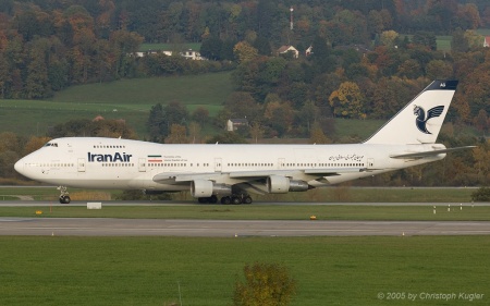 Boeing 747-286B | EP-IAG | Iran Air | Z&UUML;RICH (LSZH/ZRH) 24.10.2005