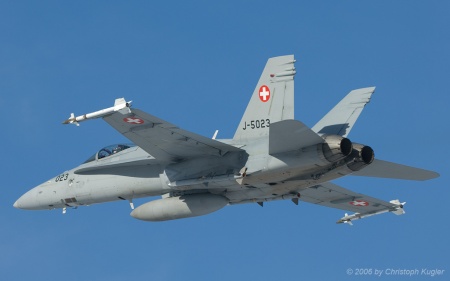 McDonnell Douglas F/A-18C Hornet | J-5023 | Swiss Air Force | SION (LSGS/SIR) 25.01.2006