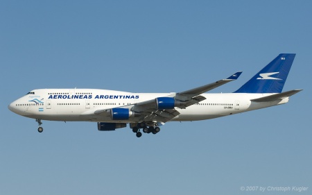 Boeing 747-475 | LV-BBU | Aerolineas Argentinas | MADRID-BARAJAS (LEMD/MAD) 13.01.2007