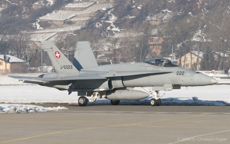 McDonnell Douglas F/A-18C Hornet | J-5022 | Swiss Air Force | SION (LSGS/SIR) 31.01.2009