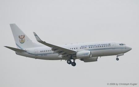 Boeing 737-7ED | ZS-RSA | South African Air Force | Z&UUML;RICH (LSZH/ZRH) 28.01.2009