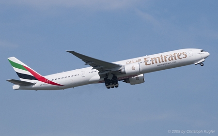 Boeing 777-31H | A6-ECG | Emirates Airline | Z&UUML;RICH (LSZH/ZRH) 20.04.2009