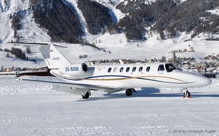 Cessna 525B CitationJet CJ3 | S5-BAW | untitled (Linxair) | SAMEDAN (LSZS/SMV) 03.01.2010