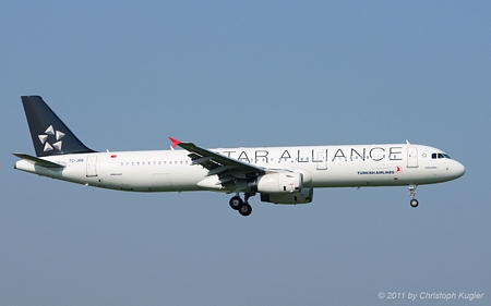 Airbus A321-231 | TC-JRB | Turkish Airlines  |  Star Alliance c/s | AMSTERDAM-SCHIPHOL (EHAM/AMS) 24.04.2011