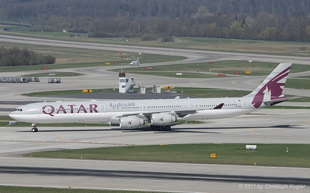Airbus A340-642 | A7-AGB | Qatar Airways | Z&UUML;RICH (LSZH/ZRH) 02.04.2011