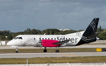 SAAB 340B | N412XJ | Silver Airways | FORT LAUDERDALE-HOLLYWOOD (KFLL/FLL) 02.12.2012