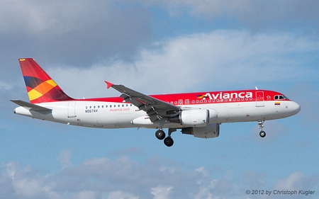 Airbus A320-214 | N567AV | Avianca | MIAMI INTL (KMIA/MIA) 09.12.2012