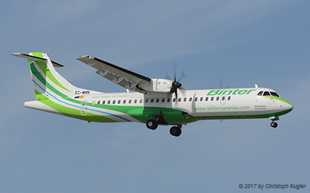 ATR 72-212A (600) | EC-MNN | Binter Canarias | ARRECIFE-LANZAROTE (GCRR/ACE) 13.03.2017