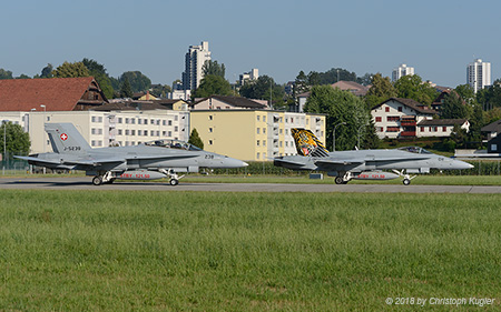 McDonnell Douglas F/A-18D Hornet | J-5238 | Swiss Air Force  |  Lined up with J-5011 | EMMEN (LSME/---) 12.07.2018