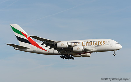 Airbus A380-861 | A6-EOA | Emirates Airline | Z&UUML;RICH (LSZH/ZRH) 24.01.2018