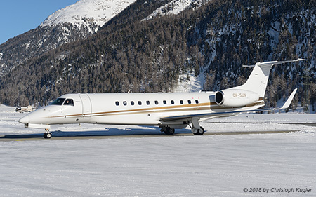 Embraer EMB-135BJ Legacy 600 | OK-SUN | untitled (ABS Jets) | SAMEDAN (LSZS/SMV) 14.01.2018