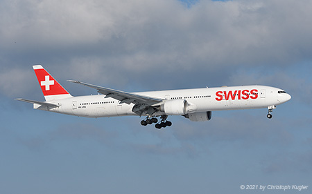 Boeing 777-300ER | HB-JNG | Swiss International Air Lines | Z&UUML;RICH (LSZH/ZRH) 10.01.2021