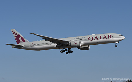 Boeing 777-3DZER | A7-BEI | Qatar Airways | Z&UUML;RICH (LSZH/ZRH) 27.02.2022