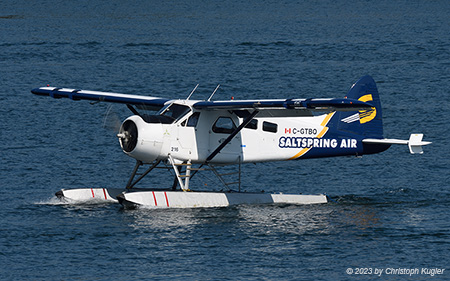 De Havilland Canada DHC-2 Beaver | C-GTBQ | Harbour Air  |  With Saltsprig Air titles | VANCOUVER HARBOUR FLIGHT CENTRE (CYHC/CXH) 02.09.2023