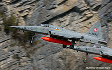 Northrop F-5E Tiger II | J-3049 | Swiss Air Force  |  With 'Goodbye Turtmann 2003' sticker | MEIRINGEN (LSMM/---) 14.04.2003