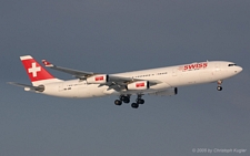 Airbus A340-313X | HB-JMB | Swiss International Air Lines | Z&UUML;RICH (LSZH/ZRH) 29.01.2005