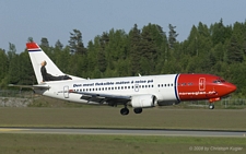 Boeing 737-3K9 | LN-KKW | Norwegian Air Shuttle  |  The most flexible way to travel sticker | OSLO GARDERMOEN (ENGM/OSL) 05.06.2008