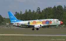 Boeing 737-33A | LN-KKS | Norwegian Air Shuttle  |  UNICEF c/s | OSLO GARDERMOEN (ENGM/OSL) 06.06.2008