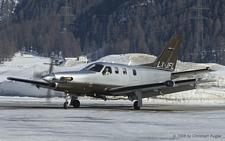 Socata TBM 850 | LX-JFL | untitled (JetFly Aviation) | SAMEDAN (LSZS/SMV) 16.02.2008
