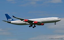 Airbus A340-313X | OY-KBC | SAS Scandinavian Airlines System | Z&UUML;RICH (LSZH/ZRH) 17.05.2009