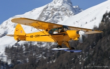 Piper PA-18-150 Super Cub | HB-ORM | private | SAMEDAN (LSZS/SMV) 19.02.2011