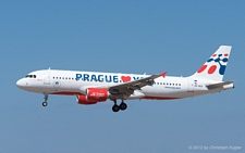 Airbus A320-214 | OK-HCA | HOLIDAYS Czech Airlines  |  Prague loves you sticker | RHODOS - DIAGORAS (LGRP/RHO) 13.09.2012
