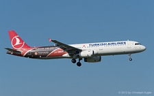 Airbus A321-231 | TC-JRO | Turkish Airlines  |  Basketball Euroleague sticker | Z&UUML;RICH (LSZH/ZRH) 11.08.2012