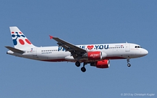 Airbus A320-214 | OK-HCA | Travel Service Airlines  |  Prague loves you sticker | ANTALYA (LTAI/AYT) 13.09.2013