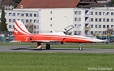 Northrop F-5E Tiger II | J-3087 | Swiss Air Force  |  Departing for a test-flight | EMMEN (LSME/---) 13.04.2015