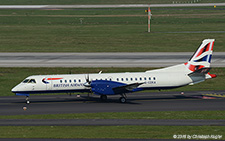 SAAB 2000 | G-CDKA | British Airways  |  former HB-IZC of Crossair/Swiss International Air Lines | D&UUML;SSELDORF (EDDL/DUS) 09.04.2016