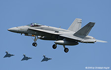 McDonnell Douglas F/A-18C Hornet | HN-401 | Finnish Air Force  |  with Eurofighters in the background | LEEUWARDEN (EHLW/LWR) 13.04.2016