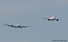 Bombardier CSeries 100 | HB-JBA | Swiss Global Airlines  |  In Formation with Lockheed C-121C Super Constellation HB-RSC | Z&UUML;RICH (LSZH/ZRH) 01.07.2016