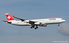 Airbus A340-313X | HB-JMF | Swiss International Air Lines  |  last time seen before being transfered to Edelweiss Air | Z&UUML;RICH (LSZH/ZRH) 25.02.2017