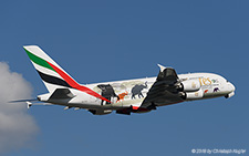 Airbus A380-861 | A6-EER | Emirates Airline  |  United for Wildlife sticker | Z&UUML;RICH (LSZH/ZRH) 26.08.2018