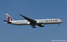 Boeing 777-3DZER | A7-BAI | Qatar Airways | FRANKFURT (EDDF/FRA) 08.09.2021