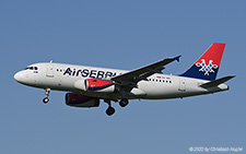 Airbus A319-132 | YU-APL | Air Serbia | Z&UUML;RICH (LSZH/ZRH) 18.05.2022