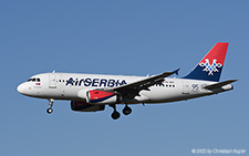 Airbus A319-132 | YU-APC | Air Serbia  |  with 95 Year of Flying sticker | Z&UUML;RICH (LSZH/ZRH) 12.08.2022