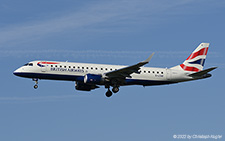 Embraer ERJ-190LR | G-LCAB | BA CityFlyer | Z&UUML;RICH (LSZH/ZRH) 22.08.2022