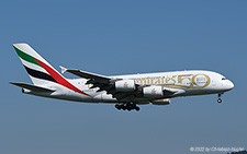 Airbus A380-861 | A6-EOE | Emirates Airline  |  Year of the Fiftieth sticker | Z&UUML;RICH (LSZH/ZRH) 22.09.2022