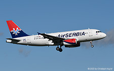Airbus A319-132 | YU-APM | Air Serbia  |  95 Years of Flying sticker | Z&UUML;RICH (LSZH/ZRH) 22.10.2022