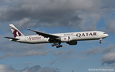 Boeing 777-367ER | A7-BOB | Qatar Airways  |  FIFA World Cup Qatar 2022 sticker | Z&UUML;RICH (LSZH/ZRH) 16.11.2022