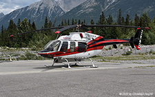 Bell 407 | C-FNOB | untitled (Alpine Helicopters)  |  used for rescue missions | CANMORE MUNICIPAL HELIPORT (----/---) 17.07.2023