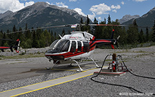 Bell 407 | C-GCVI | untitled (Alpine Helicopters)  |  used for rescue missions | CANMORE MUNICIPAL HELIPORT (----/---) 17.07.2023
