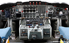 Lockheed L.188AF Electra | C-FZCS | Air Spray  |  View of the cockpit. The iPad is used for navigational purposes | ROCKY MOUNTAIN HOUSE (CYRM/YRM) 21.07.2023