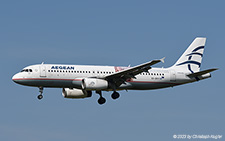 Airbus A320-232 | SX-DVV | Aegean Airlines  |  Promoting the new Acropolis museum | Z&UUML;RICH (LSZH/ZRH) 09.06.2023