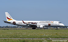 Embraer ERJ-190SR | D-APRI | German Airways  |  Flying for KLM Cityhopper; promoting Leysieffer Chocolaterie | AMSTERDAM-SCHIPHOL (EHAM/AMS) 28.08.2024