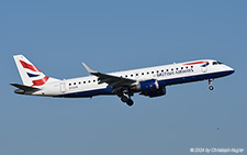 Embraer ERJ-190SR | G-LCYS | British Airways  |  White rudder | Z&UUML;RICH (LSZH/ZRH) 31.01.2024