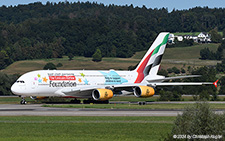 Airbus A380-861 | A6-EEP | Emirates Airline  |  First visit in the Emirates Airlines Foundation cs | Z&UUML;RICH (LSZH/ZRH) 06.09.2024